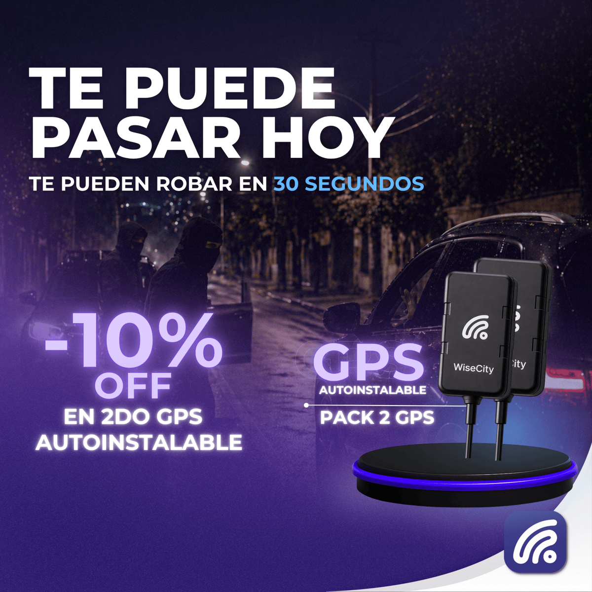 Pack 2 GPS WiseCity Autoinstalables | Plan Anual - WiseCity Chile