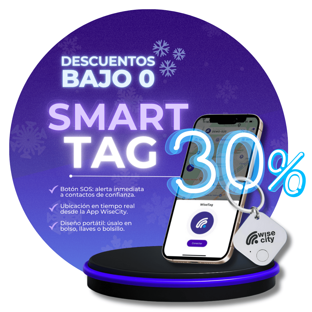 ❄️ WiseTag SOS Portátil | Plan Anual | Descuentos Bajo 0. - WiseCity Chile